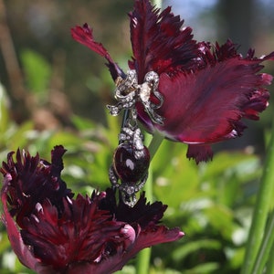 Victorian Antique Garnet and Diamond Snake Pendant Brooch, 1830s imagen 9