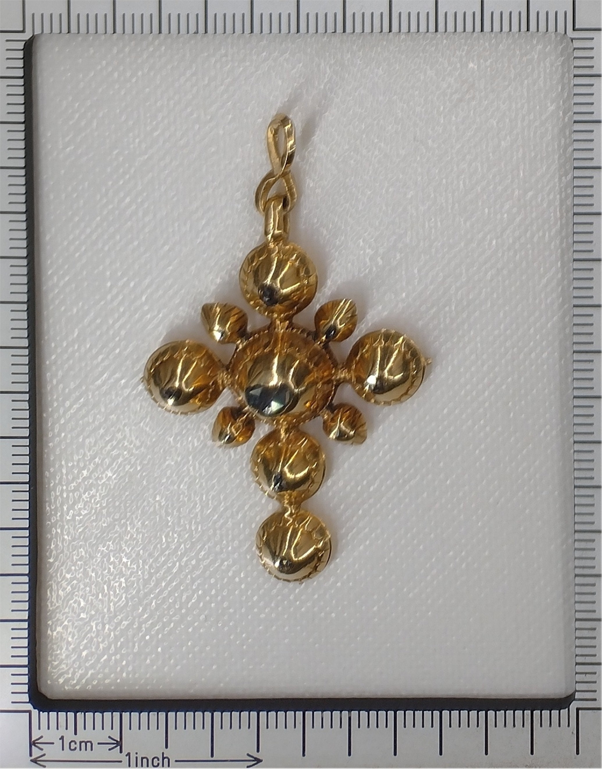Antique 18th Century Gold Diamond Cross Pendant - Etsy