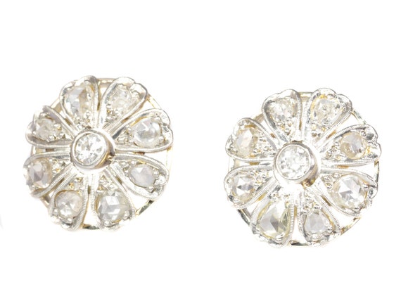 Stunning Belle Epoque / Art Deco Diamond Earstuds… - image 2