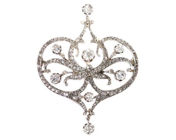 Vintage Belle Epoque Diamond Brooch, 1900s