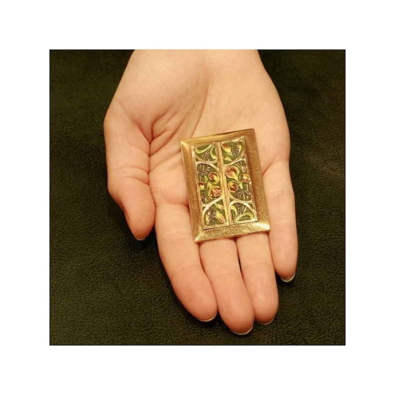 Plique Ajour Esmalte Art Nouveau Vidrieras Pendientes Emaille a Fenetre, 1900s imagen 8