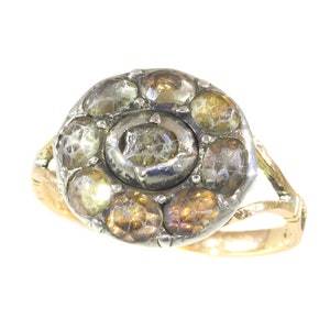 Antique Baroque ring with faux rose cut diamonds