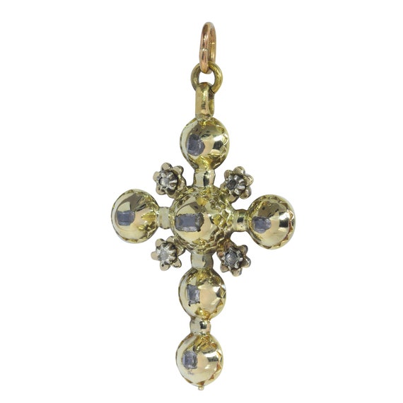 Vintage antique Georgian diamond cross with rare old … - Gem