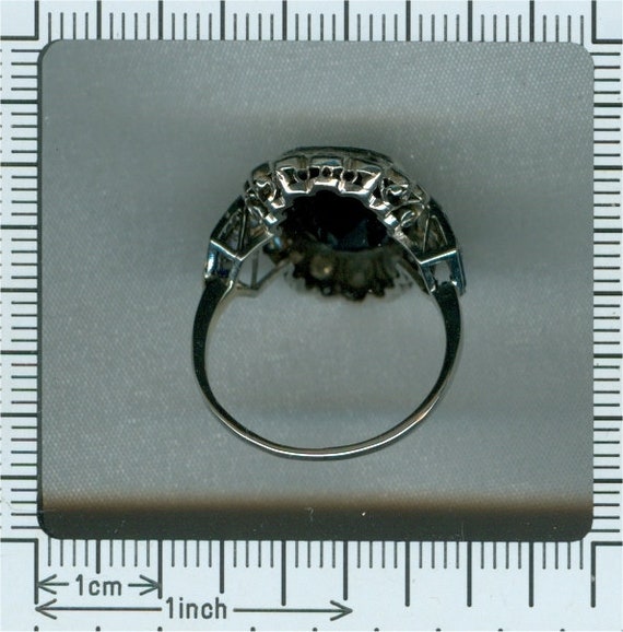 Vintage Platinum Art Deco Diamond Ring with Natur… - image 10