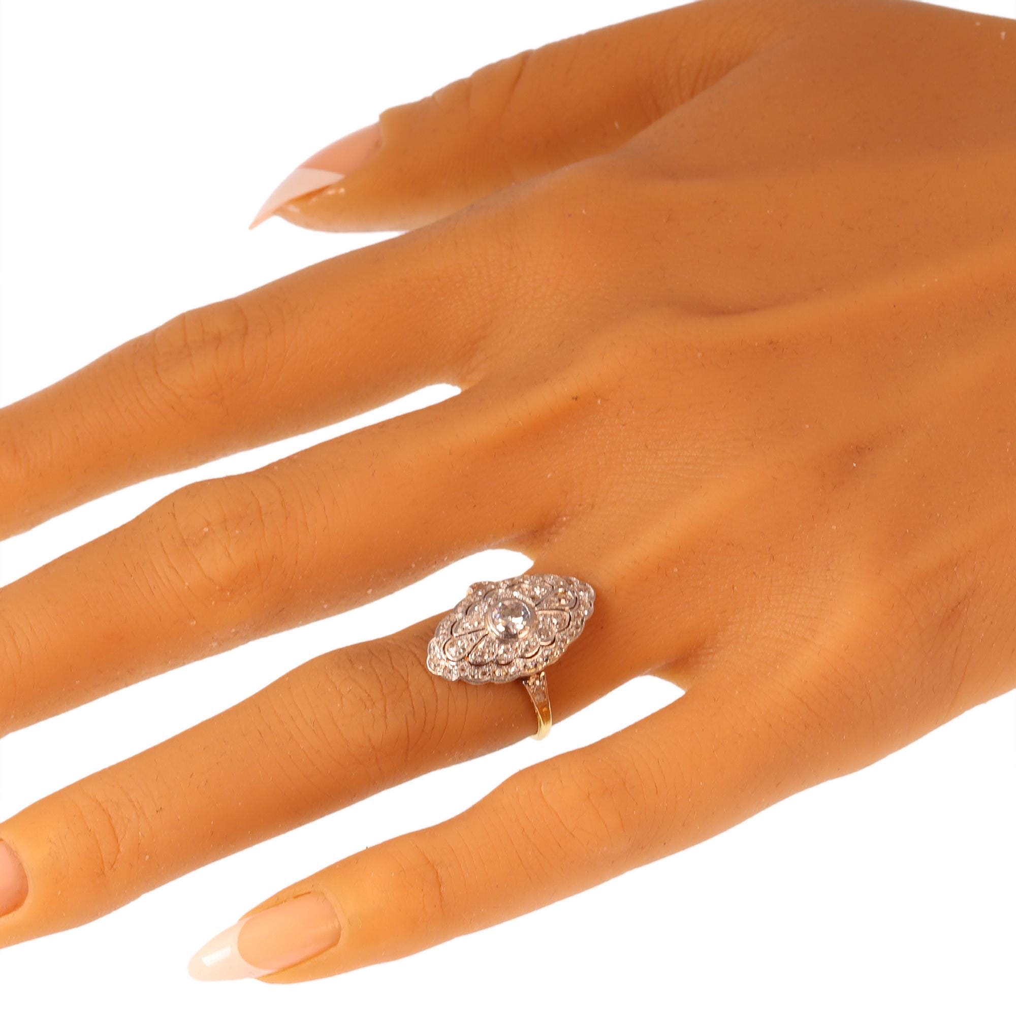 ベル・エポックの雰囲気を漂わせるヴィンテージダイヤモンドリング 