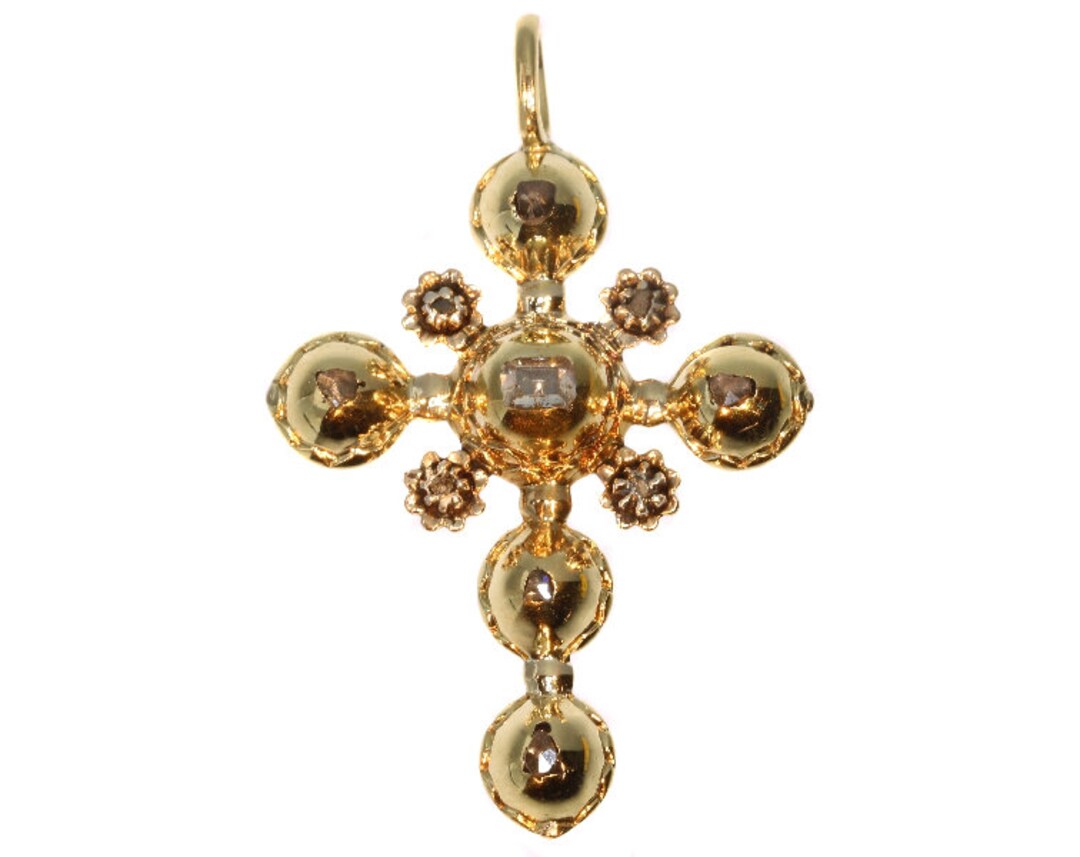 Antique 18th Century Baroque Diamond and Gold Cross Pendant, 1730s - Etsy