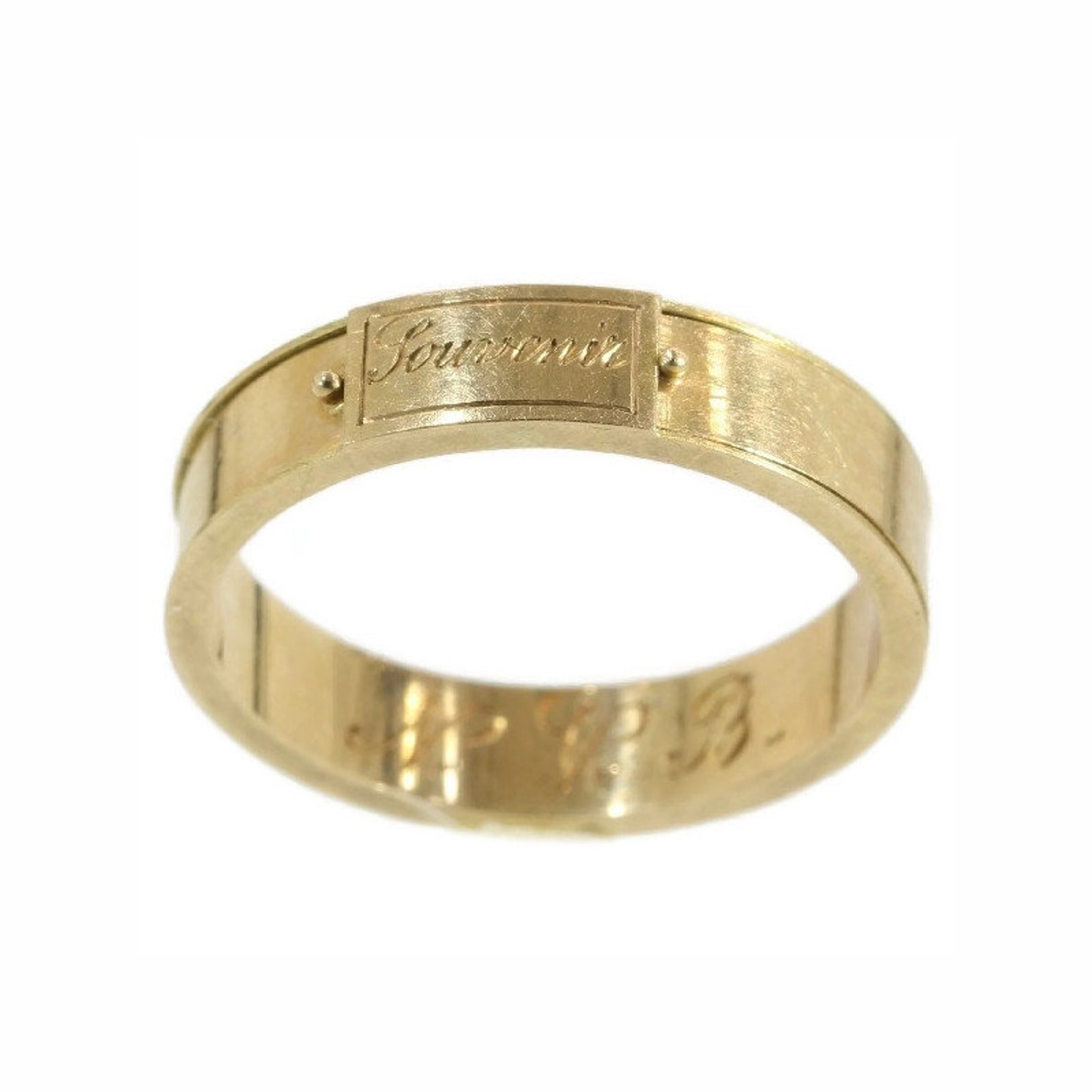 Victorian Gold Antique Souvenir Ring With Hidden Space and Etsy