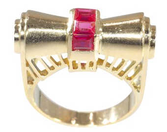 Vintage Fifties Retro ruby ring