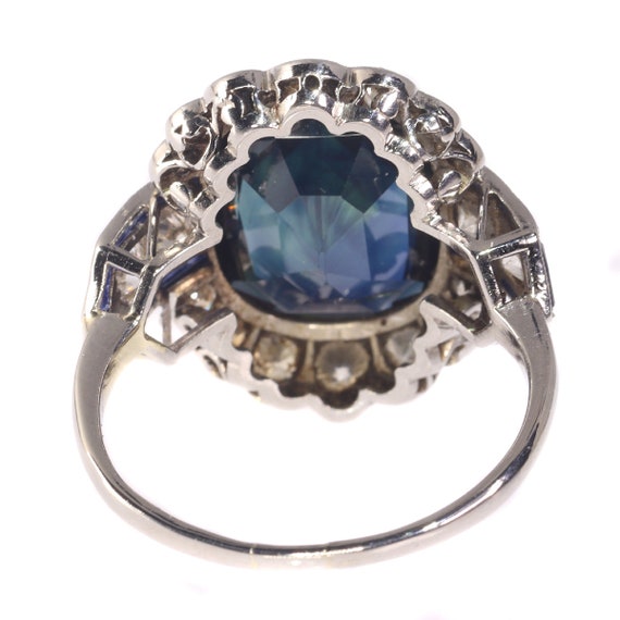 Vintage Platinum Art Deco Diamond Ring with Natur… - image 9