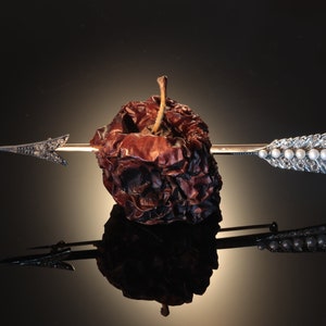 Stunning Large Victorian Diamond and Pearl Arrow Bar Brooch, 1870s