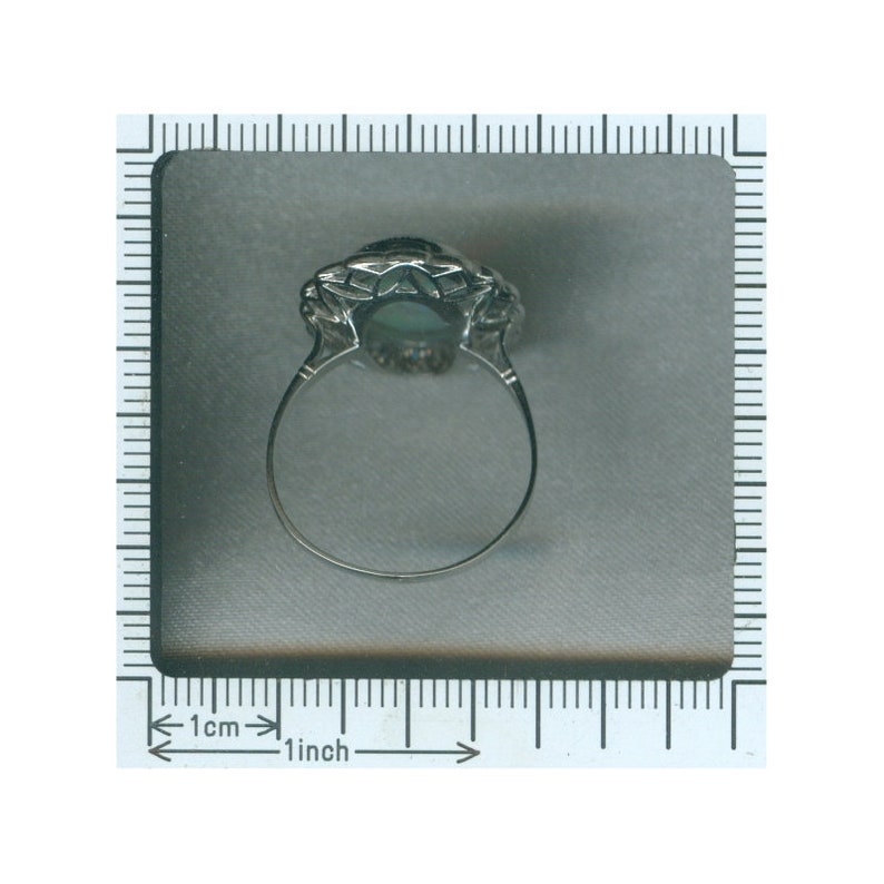 Vintage Diamond Opal Engagement Ring 1950s FREE Resizing Etsy