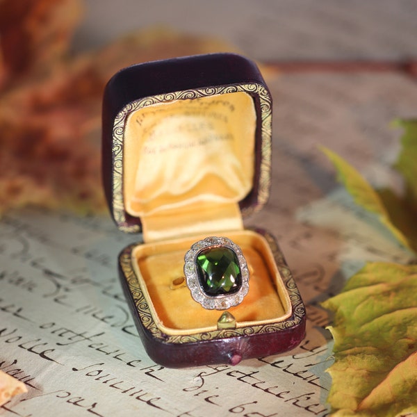 Green Tourmaline Ring Etsy UK