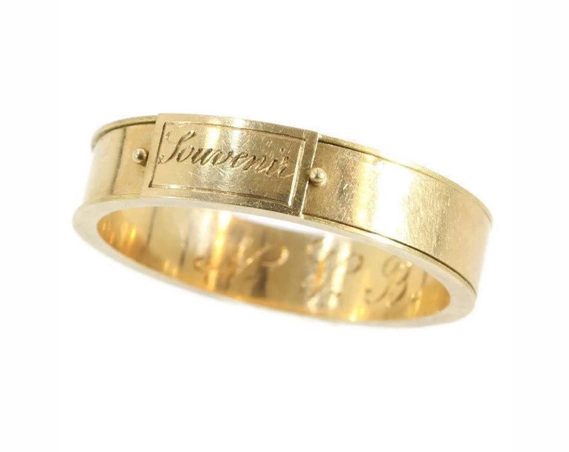 Victorian Gold Antique Souvenir Ring With Hidden Space and Etsy