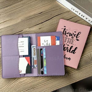 Gepersonaliseerde paspoorthoes, voorstel bruidsmeisje, aangepast bagagelabel, Honey Moon-cadeau, aangepast paspoort, reisaccessoire, cadeau voor reiziger
