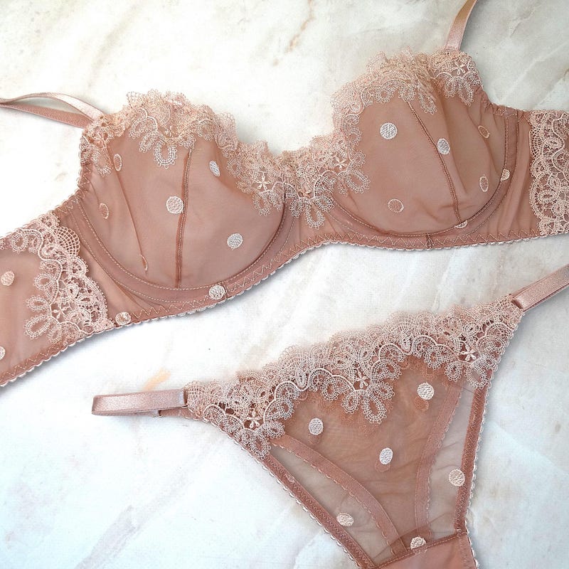 Nude Sheer Lingerie - Etsy