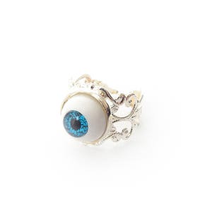 Antique Silver Eyeball Ring, Blue Eyeball Ring, Brown Eyeball Ring, Grey Eyeball Ring, Evil Eye Ring, Eye Cameo Ring, Doll Eye Ring, BJD Eye