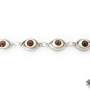 Antique Silver Evil Eye Choker Necklace, Evil Eye Necklace, Eyeball Necklace, Blue Evil Eye Necklace, Silver Evil Eye Necklace image 9