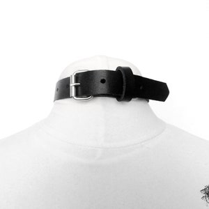 Black O Ring Choker, Black O Choker, Leather O Ring Choker, Black O Ring Collar, Black O Collar, BDSM Collar Discreet, Love Slave Collar image 5