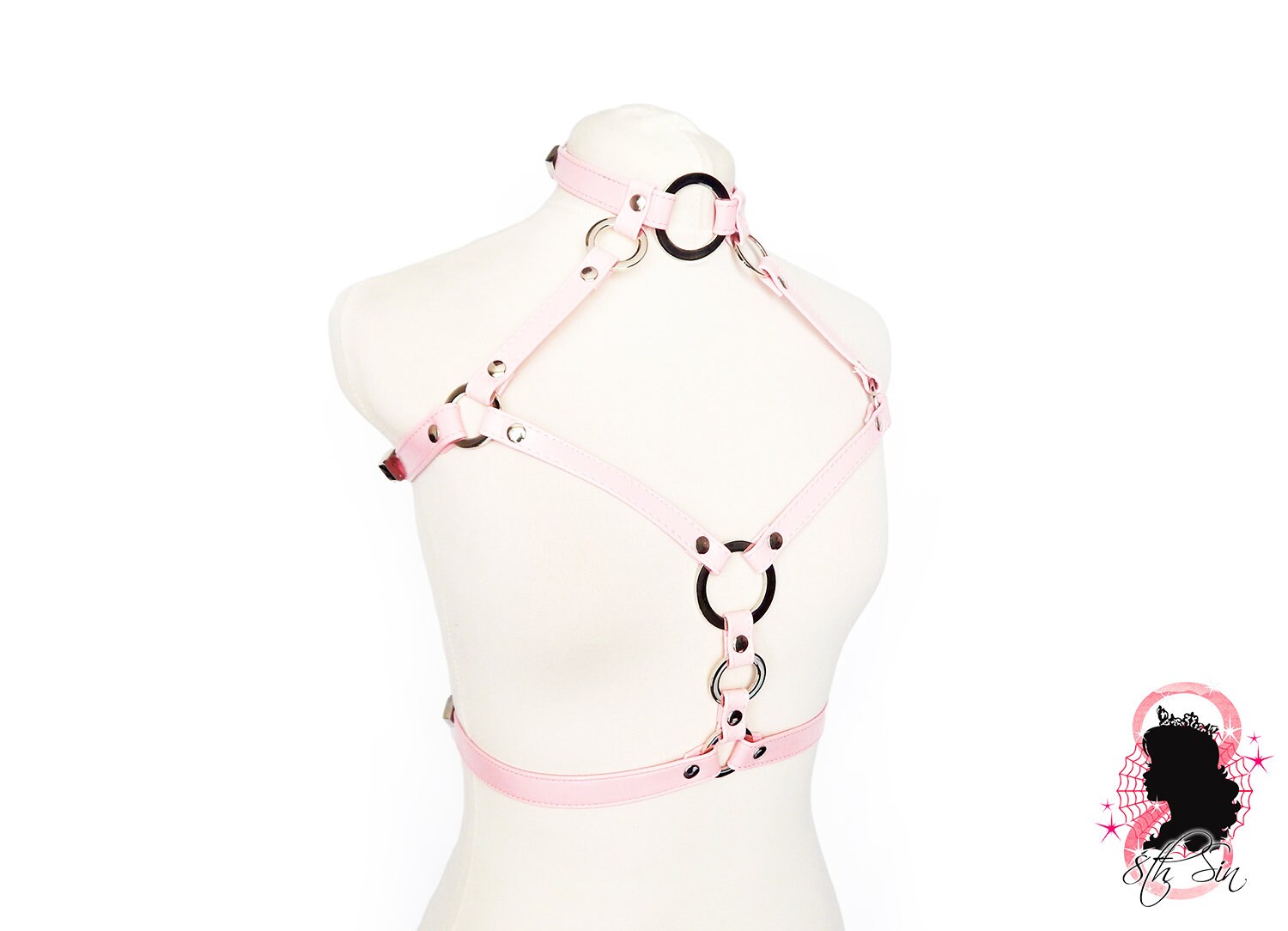 Pink Faux Leather O Ring Harness Pink O Ring Harness Pink Etsy UK
