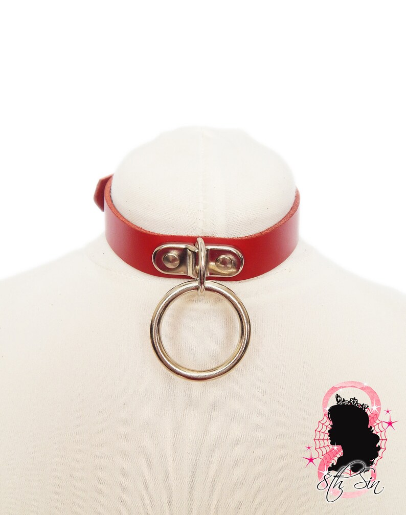Red D and O Ring Choker Red D Ring Choker Red O Ring Choker Etsy UK