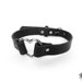 Black Heart Ring Choker, Black Heart Choker, Black Heart Ring Collar, BDSM Collar Discreet, Black Heart Collar, Black Leather Heart Collar