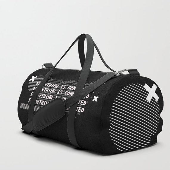 Everything is Connected Duffle Bag, Cyberpunk Gym Bag, Cyberpunk