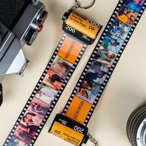 Brelok w kształcie rolki filmu na 5-20 zdjęć - Brelok w kształcie rolki filmu do aparatu - Brelok w kształcie rolki filmu do zdjęć - Prezent na rocznicę i dla par - Brelok w kształcie rolki filmu!