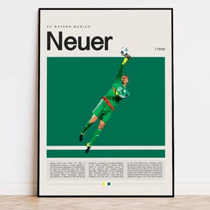 Manuel Neuer Poster, Football Poster, Soccer Poster Sports Poster, Modern Sports Art, Soccer Player Gift, Football Wall Art