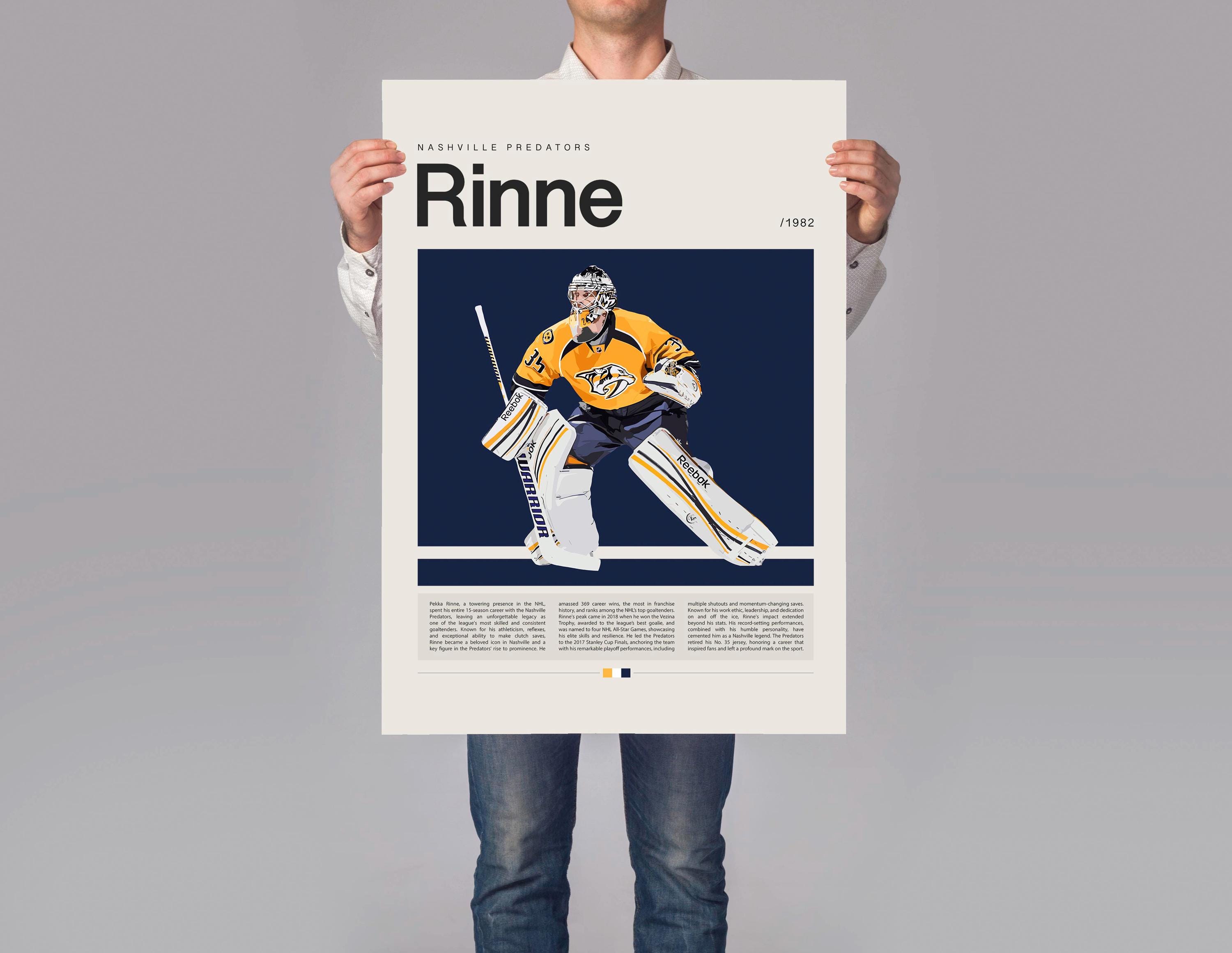 Pekka Rinne Poster, NHL Poster, Sports Poster, Modern Sports Art 