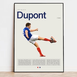 Antoine Dupont Poster, Rugby Poster, Sports Poster, Modern Sports Art, Rugby Player Gifts, Rugby Wall Art, Rugby Gift