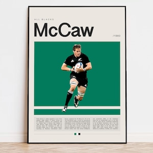 Richie McCaw Poster, Rugby Poster, Sports Poster, Modern Sports Art, Rugby Player Gifts, Rugby Wall Art, Rugby Gift