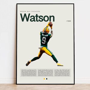 Christian Watson Poster, NFL Poster, Sports Poster, Modern Sports Art, NFL Gifts, Super Bowl Poster, American Football Poster