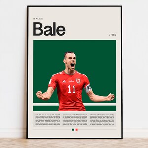 Gareth Bale Poster, Football Poster, Soccer Poster Sports Poster, Modern Sports Art, Soccer Player Gift, Football Wall Art