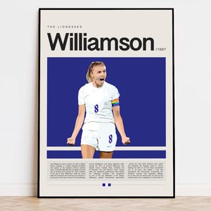 Leah Williamson Poster, Football Poster, Soccer Poster Sports Poster, Modern Sports Art, Soccer Player Gift, Football Wall Art