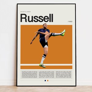 Finn Russell Poster, Rugby Poster, Sports Poster, Modern Sports Art, Rugby Player Gifts, Rugby Wall Art, Rugby Gift