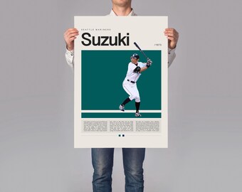 Ichiro Suzuki Poster, Baseball Poster, Seattle Mariners, Sports