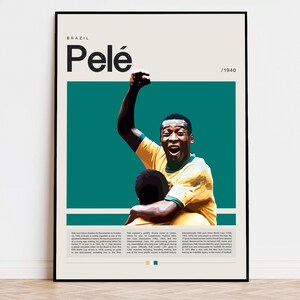 ペレ ポスター、サッカー ポスター、サッカー ポスター スポーツ ポスター、モダン スポーツ アート、サッカー選手ギフト、サッカー ウォール アート