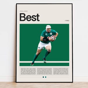Rory Best Poster, Rugby Poster, Sports Poster, Modern Sports Art, Rugby Player Gifts, Rugby Wall Art, Rugby Gift