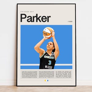 Candace Parker Poster, WNBA Poster, Sports Poster, Mid Century Modern, NBA Fans, Basketball Gift, Sports Bedroom Posters