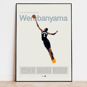 Victor Wembanyama Poster, NBA Poster, Sport Poster, Mid Century Modern, NBA Fans, Basketball Geschenk, Sport Schlafzimmer Poster