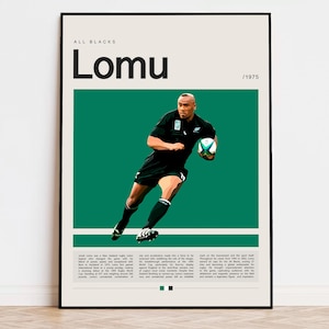 Jonah Lomu Poster, Rugby Poster, Sports Poster, Modern Sports Art, Rugby Player Gifts, Rugby Wall Art, Rugby Gift
