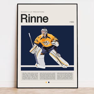 Pekka Rinne Poster, NHL Poster, Sports Poster, Modern Sports Art, NHL Gifts, Ice Hockey Poster, Hockey Gift