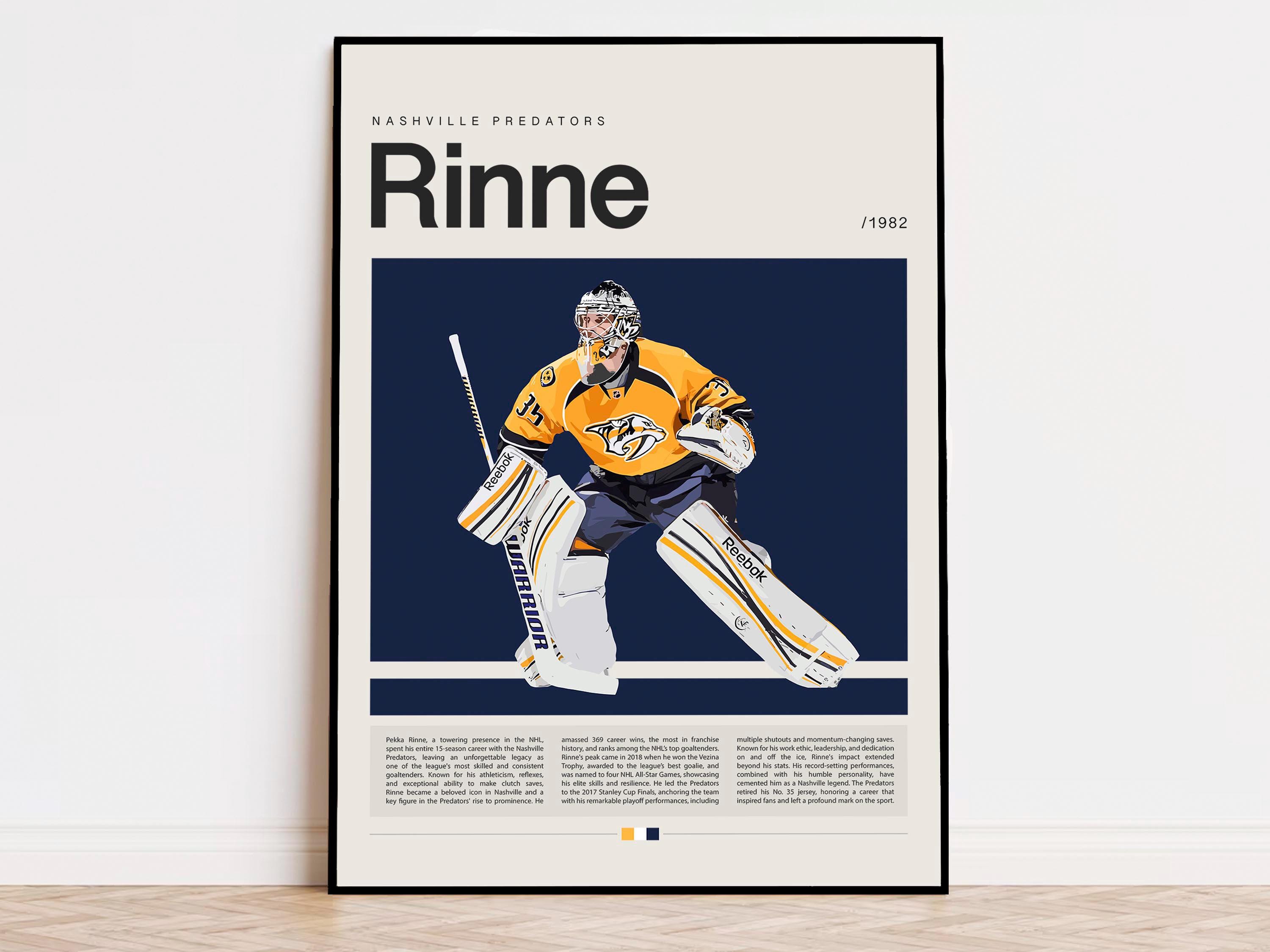 Pekka Rinne Poster, NHL Poster, Sports Poster, Modern Sports Art 