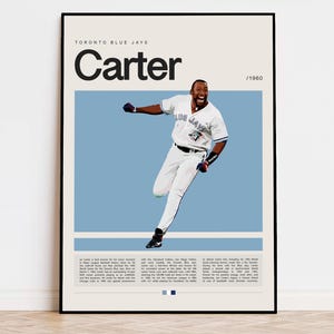 Joe Carter Poster, Baseball Poster, Toronto Blue Jays, Sports Poster, Modern Sports Art, Baseball Gifts, Baseball Art