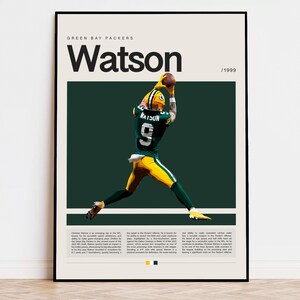 Christian Watson Poster, NFL Poster, Sports Poster, Modern Sports Art, NFL Gifts, Super Bowl Poster, American Football Poster