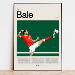 Gareth Bale Poster, Football Poster, Soccer Poster Sports Poster, Modern Sports Art, Soccer Player Gift, Football Wall Art