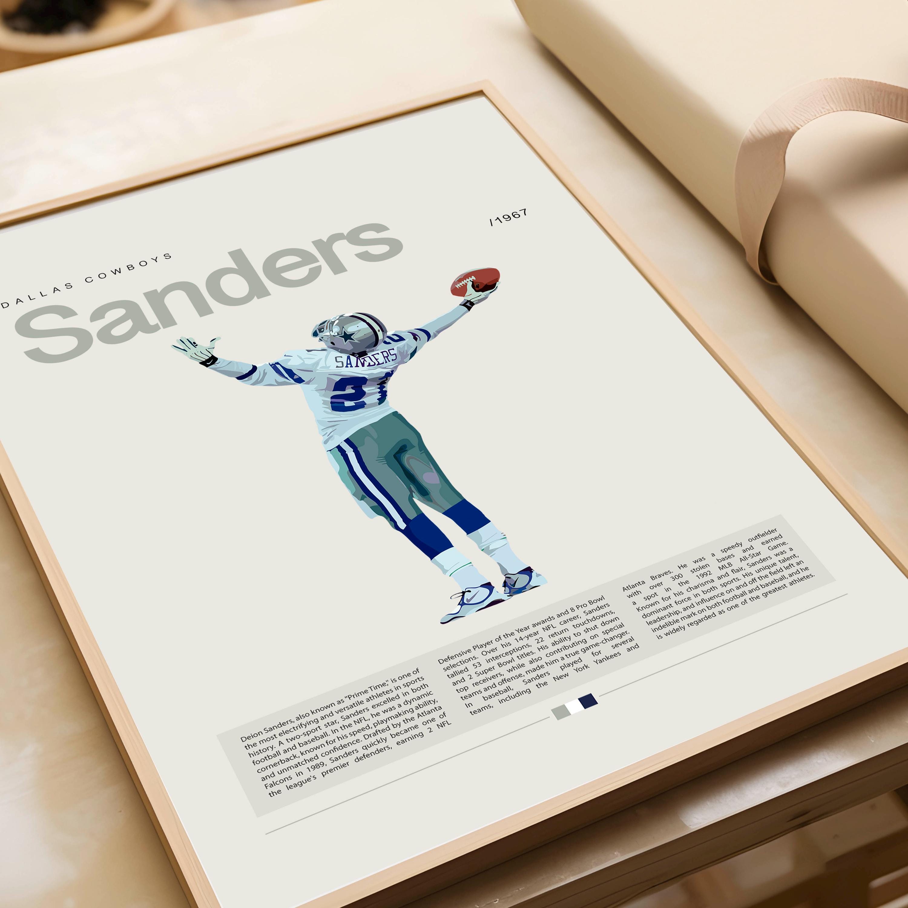 デイオン サンダース ポスター、NFL ポスター、スポーツ ポスター