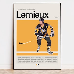 Mario Lemieux Poster, NHL Poster, Sports Poster, Modern Sports Art, NHL Gifts, Ice Hockey Poster, Hockey Gift