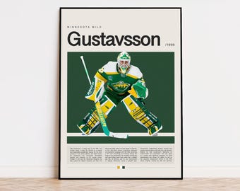 Filip Gustavsson Poster, NHL Poster, Sports Poster, Modern Sports Art, NHL Gifts, Ice Hockey Poster, Hockey Gift