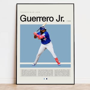Vladimir Guerrero Jr Poster, Baseball Poster, Toronto Blue Jays, Sports Poster, Modern Sports Art, Baseball Gifts, Baseball Art